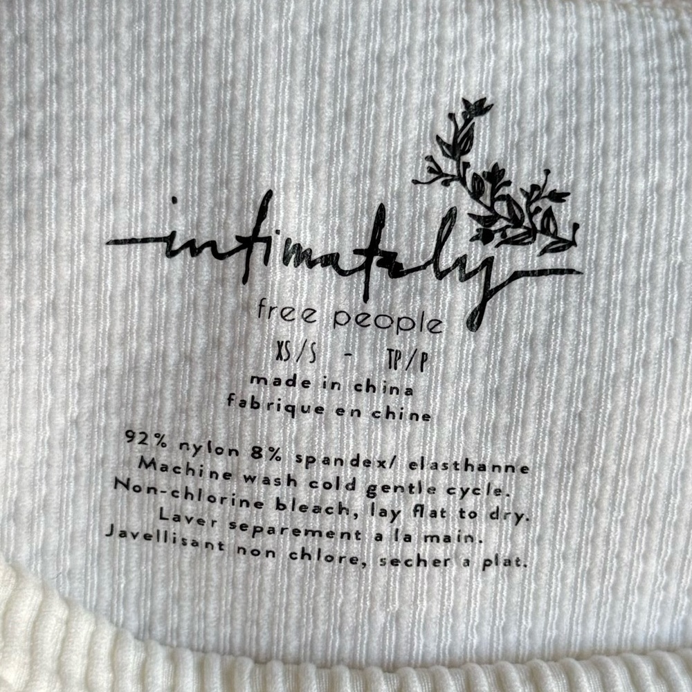 NWOT Intimately Free People White Ribbed Halter Neck Top | XS - S - Picture 6 of 6
